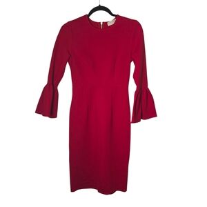 Rachel Parcell Red Bell Sleeve Sheath Dress XS